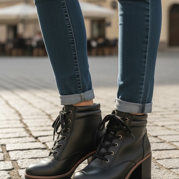 Naturalizer Shoes - Naturalizer Black Lace-Up Boots